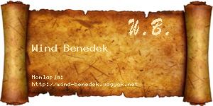 Wind Benedek névjegykártya